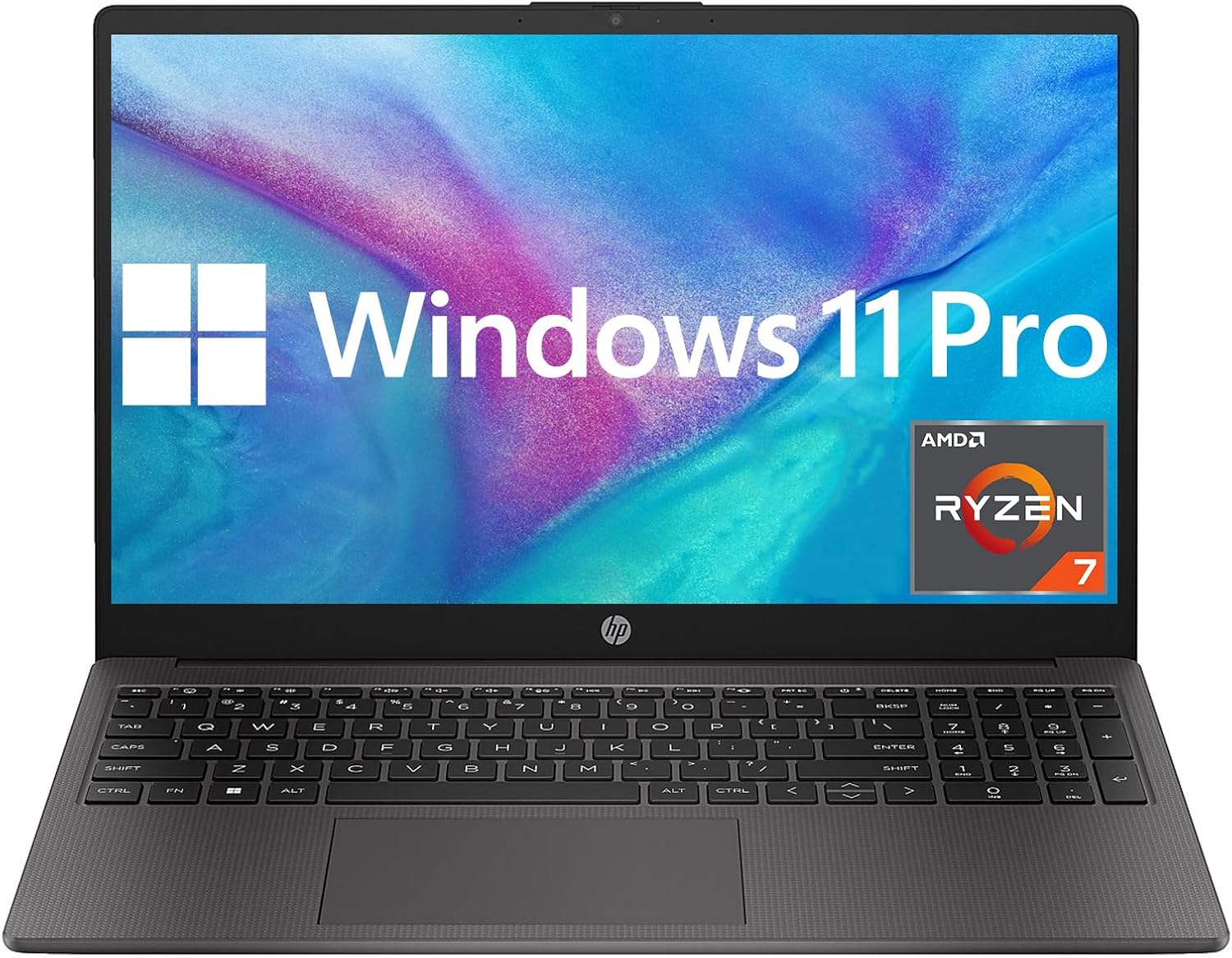 HP 255 G10 Business Laptop 2025 Updated, 15.6' FHD, AMD Ryzen 7 7730U (32GB RAM | 1TB SSD), Numeric Keypad, Webcam, Windows 11 Pro, WiFi 6& Bluetooth with LTP Accessory Kit