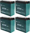 4 Pack 12V 20Ah AGM SLA Battery – 6-DMF-20 6-DZM-20 for Electric Scooter, Go Kart, ATV, UTV, Motorcycle, Lawn Mower