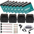 8pcs 12V 20AH SLA Battery 6-DMF-20 Sealed Lead Acid Rechargeable Battery, 48V Charger, Storage Box, Charging Port for Mobility Scooter ATV Go Kart Golf Cart Lawn Mower Pit Dirt Bike 4 Wheelers