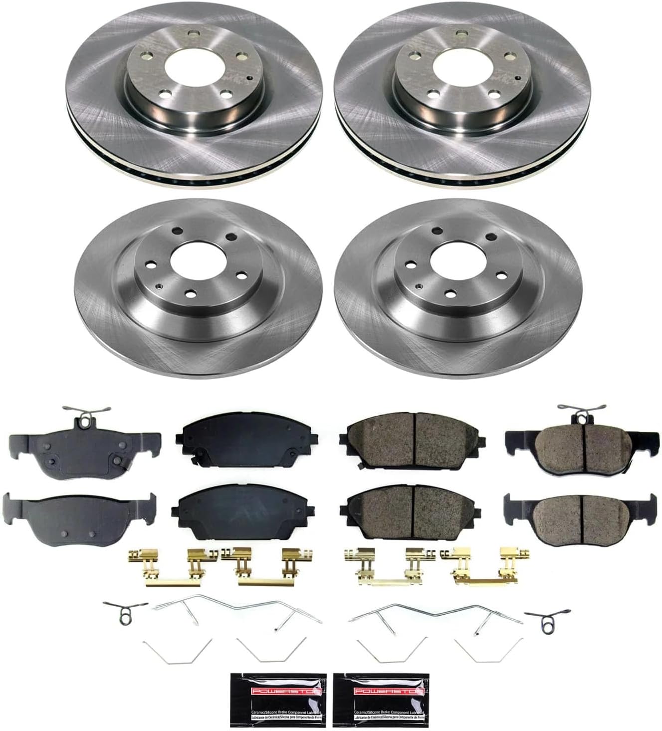 PowerStop Front and Rear Brake Kit for Mazda CX-30 2020-23 - Z17 Ceramic Brake Pads & Disc Rotors Replacement, KOE9137