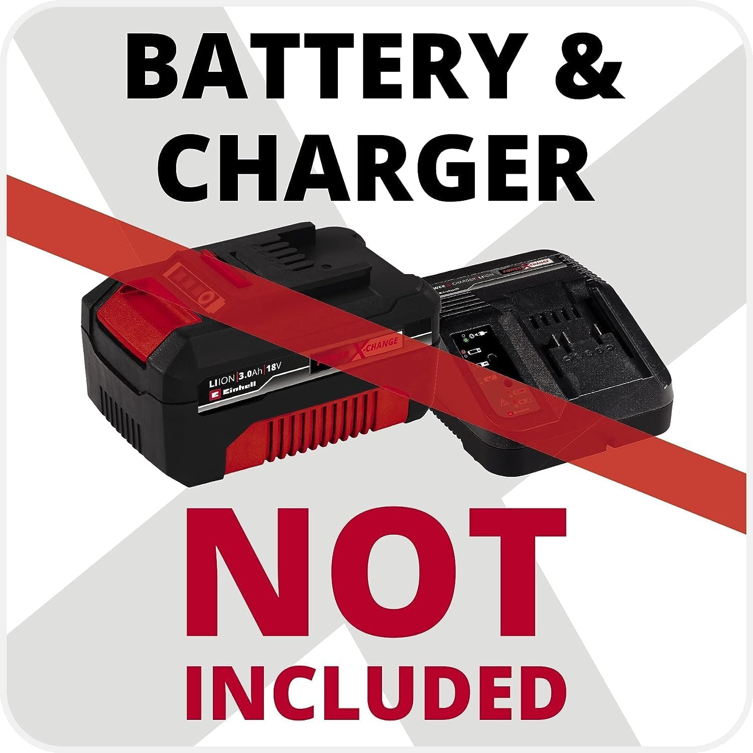 Einhell Power X-Change 36/41 Cordless Lawnmower - 36V, 41cm Cutting Width, 50L Grass Box, 6 Cutting Heights - GP-CM 36/41 Li Solo Battery Lawn Mower (Battery Not Included)