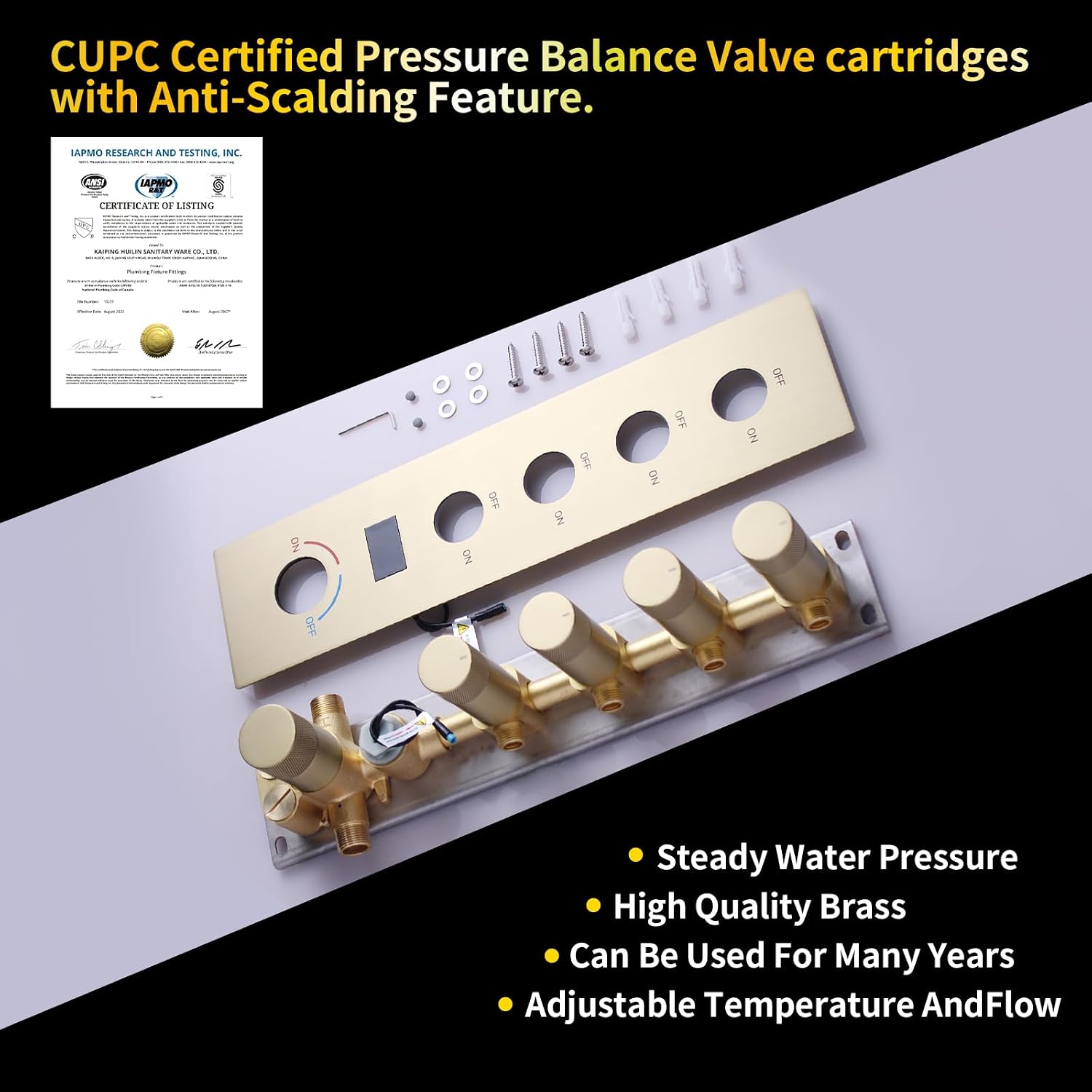 AYIVG Brushed Gold Thermostatic Shower System 16X24 inch Rainfall And Waterfall Shower Set Ceiling Full Body Shower System with Handheld Spray and Digital Display Pressure Balance Valve