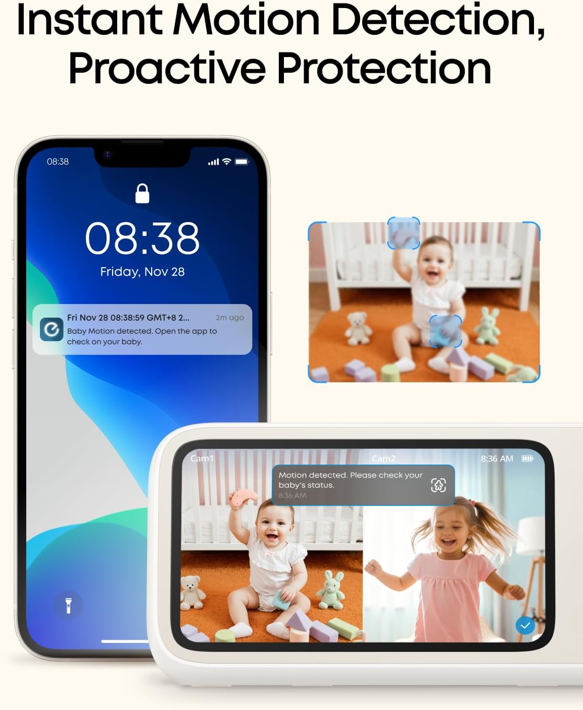 eufy Baby Monitor C10 with 2K HD Camera & add on 2K HD Camera (Bundle)