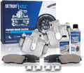 Detroit Axle - Rear Disc Calipers + Brake Pads Replacement for 2007-2016 Chevrolet Traverse GMC Acadia Buick Enclave Saturn Outlook - 6pc Set