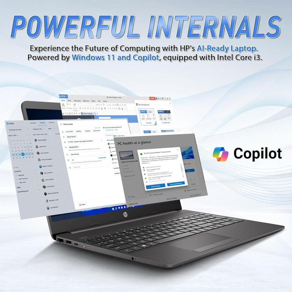 HP 2025 New 15.6' Business Laptop Computer, Intel i3-1315U Processor 4.8 GHz, Copilot AI Chat, FHD Display, 64GB RAM, 2TB PCIe SSD, Long Battery Life, Windows 11 Pro with Microsoft Office Included