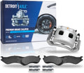 Detroit Axle - Front Brake Kit for 2002-2005 Dodge Ram 1500 2005-2006 Durango Disc Caliper w/Bracket Ceramic Pads w/Hardware Replacement