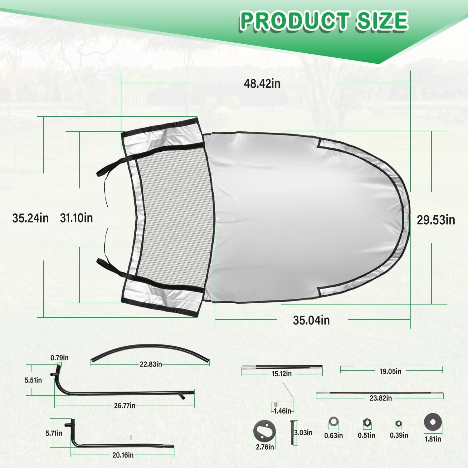 LP68122 LP51702 Riding Lawn Mower Sun Canopy Fits for John Deere 100/D100/E100/L100/LA100/S100/S200 Series Lawn Tractors