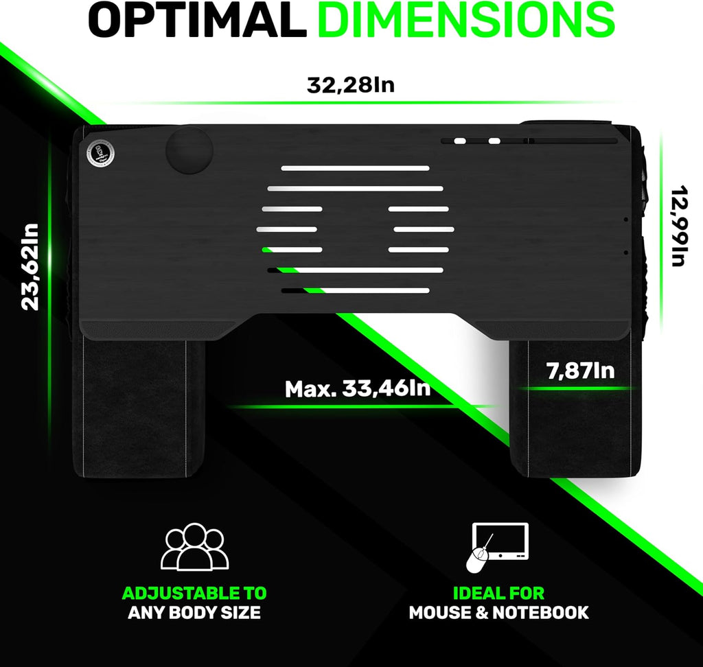 Couchmaster CYBOSS, Extra Wide Laptop Stand for Couch and Bed, Ergonomic Design with Cushions, Lap Desk for Notebooks up to 18 Inches, You are The Big Boss! The CYBOSS!