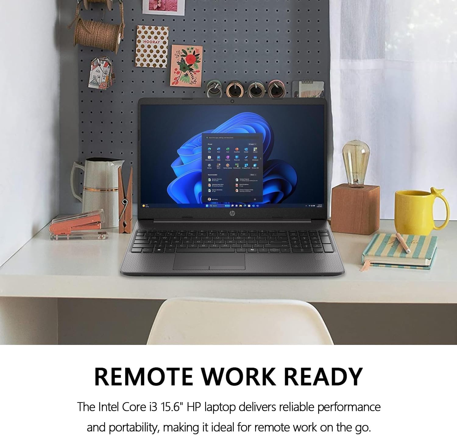 HP 250 G9 15.6' FHD Work Laptop with Microsoft Office, Intel Core i3-1315U(Beats i7-1165G7), 16GB RAM, 512GB SSD, Ethernet Port, SD Card Reader, Windows 11 Pro, WOWPC USB Included