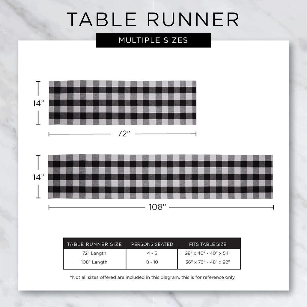 DII Heavyweight Fringed Check Tabletop Collection, Table Runner, 14x108, Pumpkin Spice (Pack of 12)