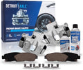 Detroit Axle - Rear Brake Kit for Chevy Trailblazer EXT SSR GMC Envoy XL XUV Buick Rainier Olds Bravada Saab 9-7X Isuzu Ascender, Disc Brake Calipers Ceramic Brake Pads Replacement