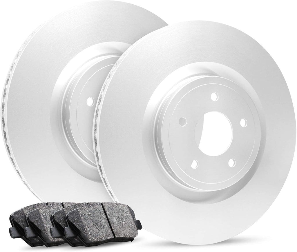 R1 Concepts Front Brake Kit Fits 1999 Ford F-250, F-350| Ceramic Brake Pads and Blank Brake Rotors| 13.0' Front