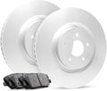 R1 Concepts Front Brake Kit Fits 1999 Ford F-250, F-350| Ceramic Brake Pads and Blank Brake Rotors| 13.0' Front