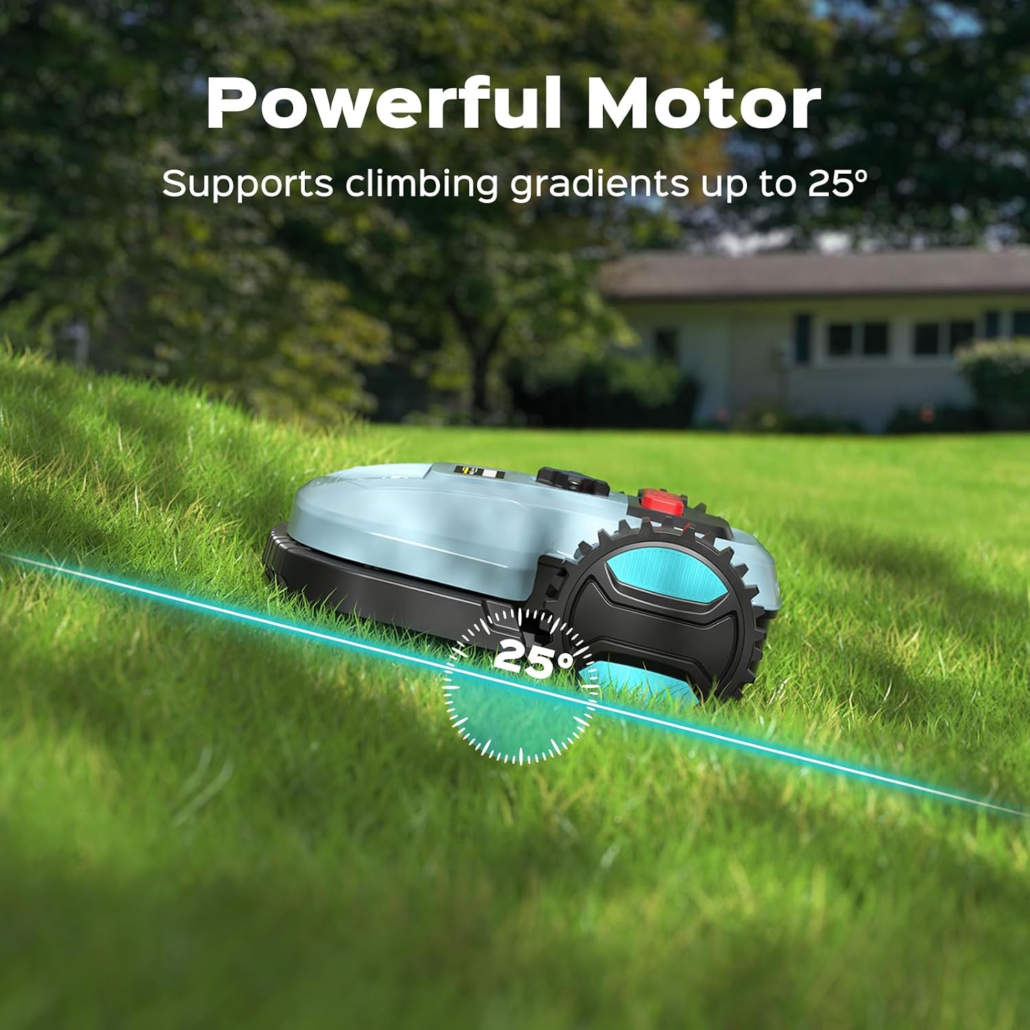 Robotic Lawn Mower with App-Controlled, Self-Charging Automatic Mower, Custom Cutting Height, Weather Sensor & Obstacle Detection, Ideal for Lawns up to 4300 sq.ft
