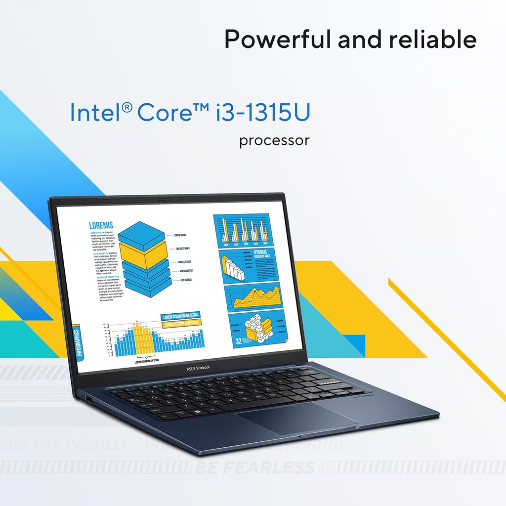 ASUS Vivobook 14' FHD Laptop, Windows 11 Pro, Lifetime MS Office, Intel Core i3-1315U, 24GB RAM+512GB PCIe SSD, Sleek & Lightweight, w/Accessories, All-Day Performance for Student, Home & Work