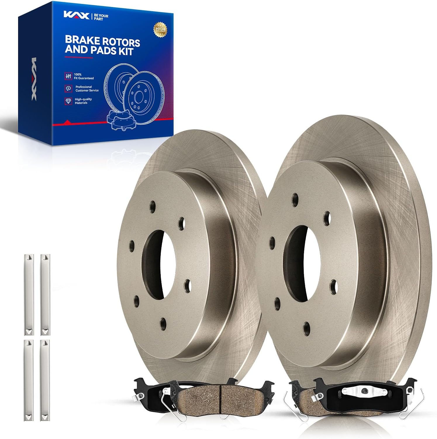 KAX Rear Brake Kit, OE Brake Rotors 31329, Ceramic Brake Pads D1041 Fits TITAN 2004-2015, Armada 2005-2015, QX56 2004-2010, Pathfinder Armada 2004, Automotive Replacement Brake Kit