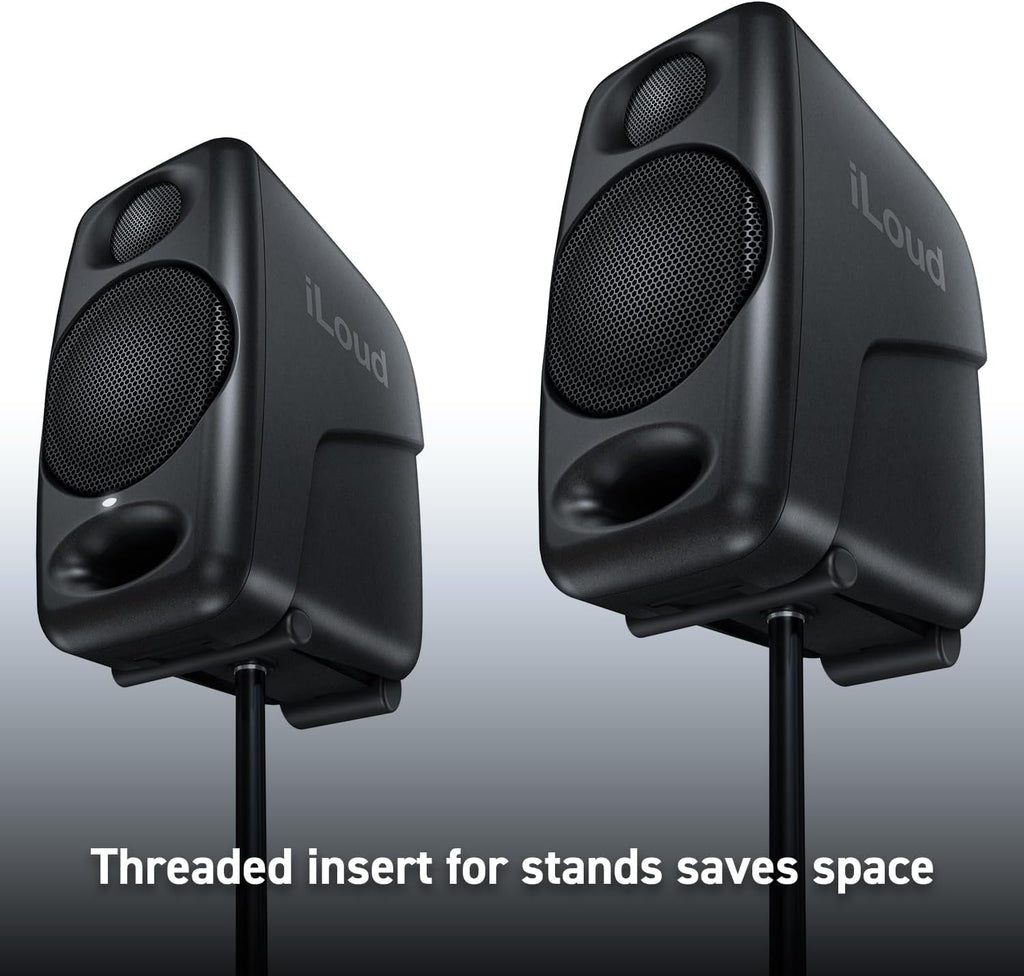 IK Multimedia iLoud Micro Monitor 50 watt Portable Wireless Bluetooth Studio Reference Monitors, Dual Speakers for Music Production, Mixing, Mastering, Composing, producing and DJs