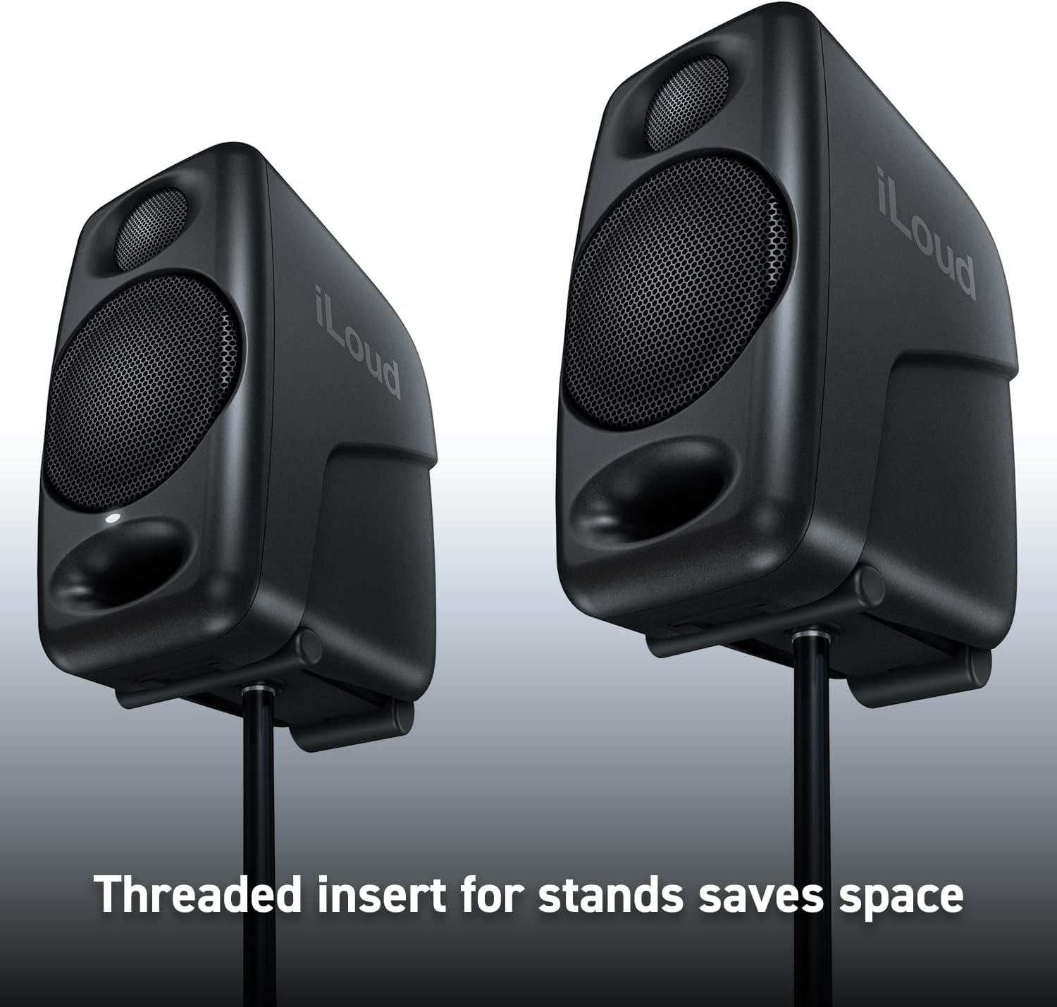 IK Multimedia iLoud Micro Monitor 50 watt Portable Wireless Bluetooth Studio Reference Monitors, Dual Speakers for Music Production, Mixing, Mastering, Composing, producing and DJs