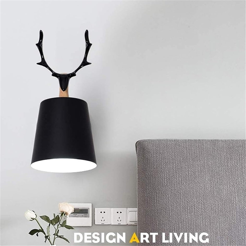 Wall Light Modern Wall Lamp Black Wrought Iron Shade Simple Wall Mount Light Indoor Sconces Home Decor Lamp Chandelier Light Fixture(Black)