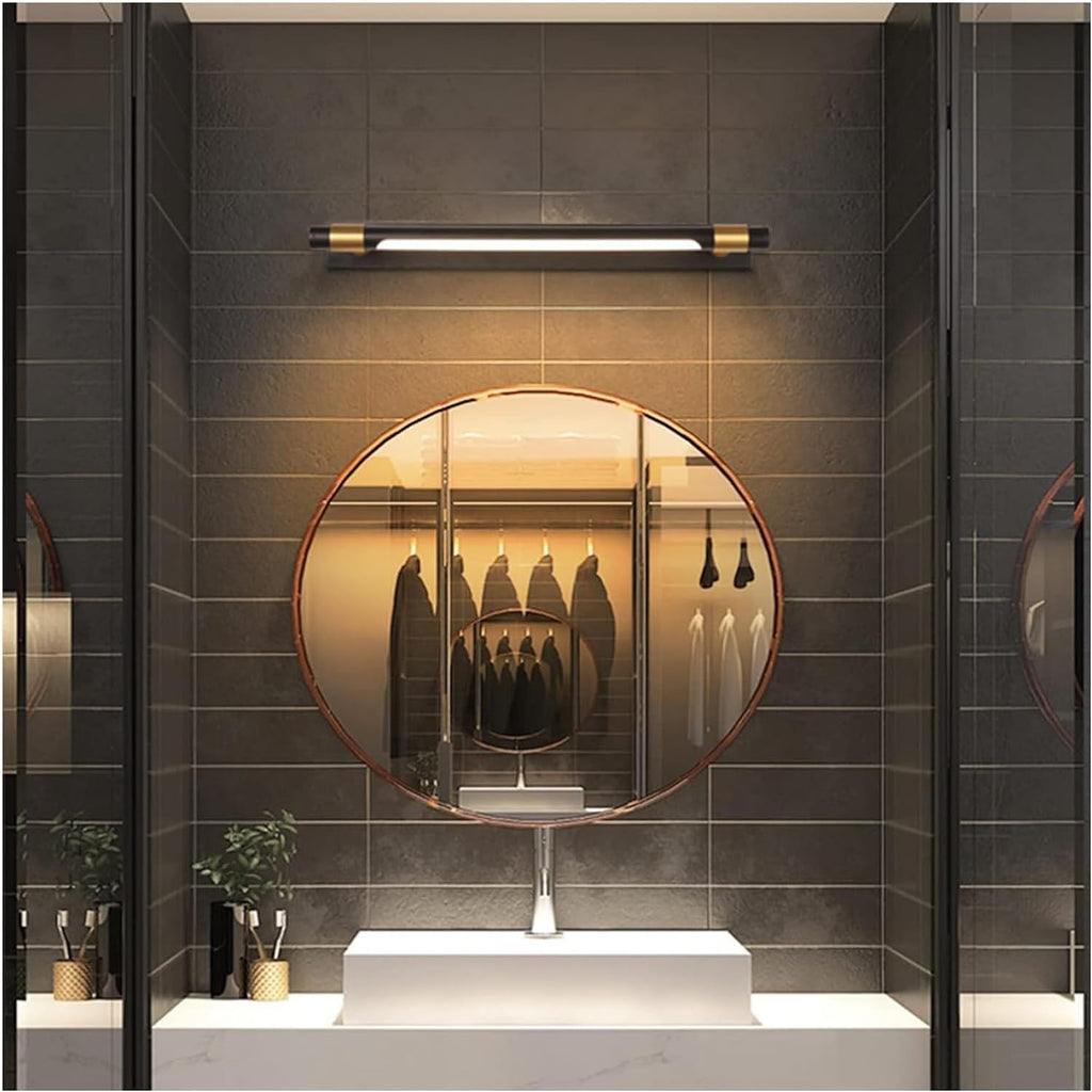 Wall Lamp Mirror Light Wrought Iron Acrylic Black Gold Mirror Front Light Mural Corridor Bathroom Moisture-Proof Dressing Table Led Lamp Wall Decor Lamp