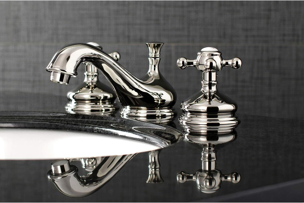 Kingston Brass KS1166BX 8 in. Widespread Bathroom Faucet, Polished Nickel
