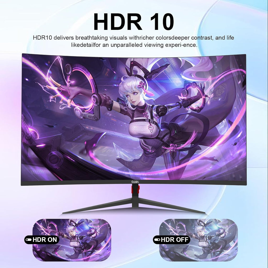 27 inch Curved Monitor 100Hz Computer MonitorFHD 1080p,HDR,99% sRGB,1800R,VESA Compatible,for Tablet,Desktop,Narrow Bezels on Three Sides, Blue Light Filter,Laptop and PC Work Gaming