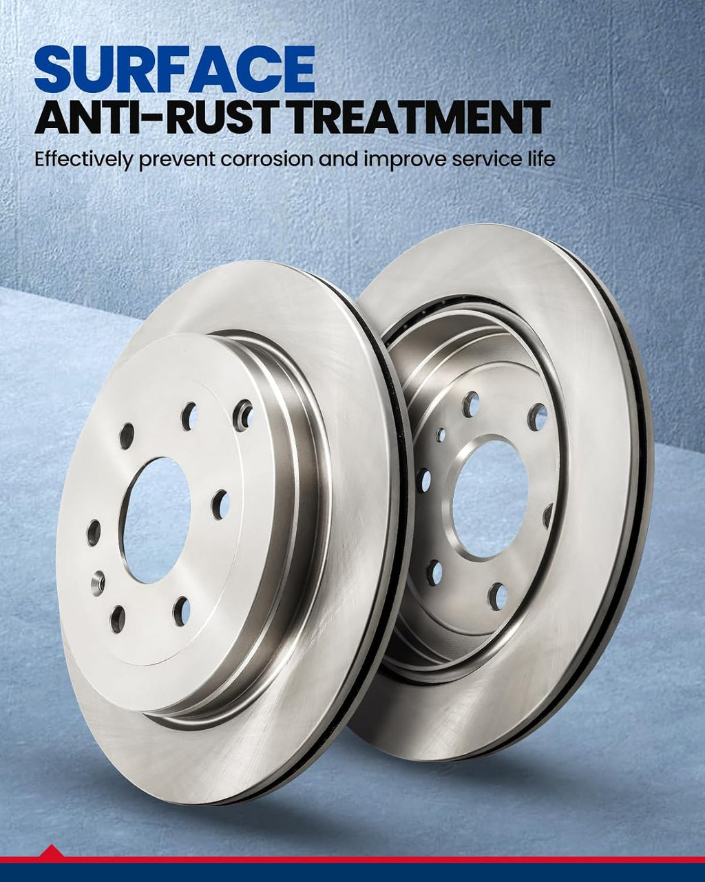 KAX Rear Brake Pads and Rotors for Mercedes-Benz E350 2006-2016, E320 2003-2005, CLS550 2007-2011, E400 2013-2016, Vented Brake Rotor Ceramic Brake Pads Replacement (#34247+D986, 11.81inch, 300MM)
