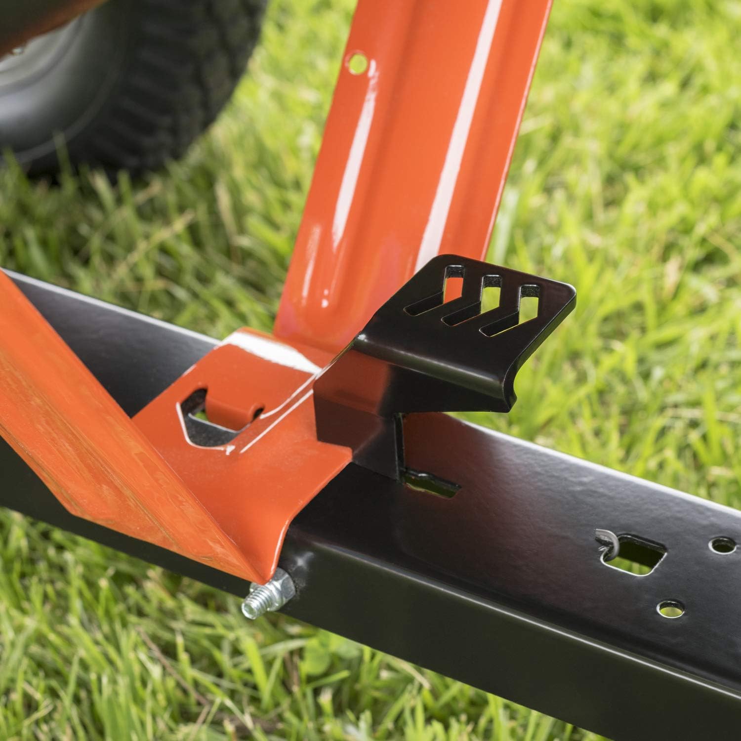 Agri-Fab 45-0533 650 lbs Tow Behind Poly Dump Cart, 10 CU. FT.; Lawn & Garden Cart/Trailer for Lawn Mowers, 16' Pneumatics Tires, Easy to Use Foot Pedal Dumping Lever