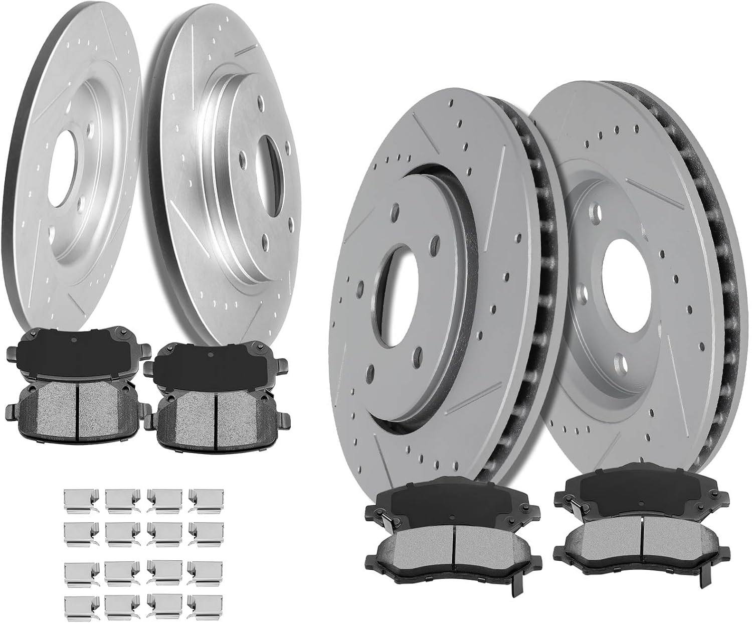 Brake and Rotors Kits,SCITOO Brake Rotors and 8pcs Ceramic Pads fit for 08-12 for Chrysler Town & Country,08-12 for Dodge Grand Caravan,09-13 for Dodge Journey,12 for Ram C/V,09-12 for VW for Routan