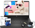 HP 14-inch Laptop for Business - Ultral Light Laptop for Student, Windows 11 Pro & Microsoft Office Lifetime & Free CD/DVD Drive, Intel Quad-Core N4120, 8GB RAM, 128GB eMMC + 256GB Micro SD, Black