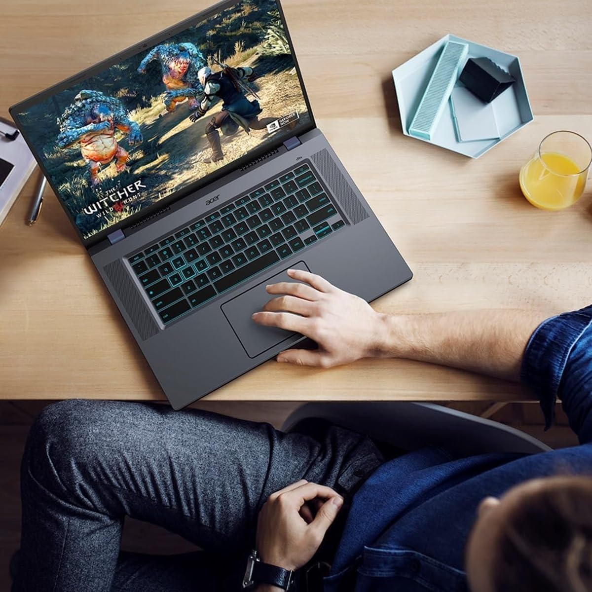 Acer Chromebook Plus 516 GE Cloud Gaming Laptop (16' QHD 120Hz, Intel 10-Core 5 120U, 8GB RAM, 512GB SSD, NVIDIA GeForce NOW) RGB Backlit, 1080p Webcam, WIFI 6E, Chrome OS (Renewed)