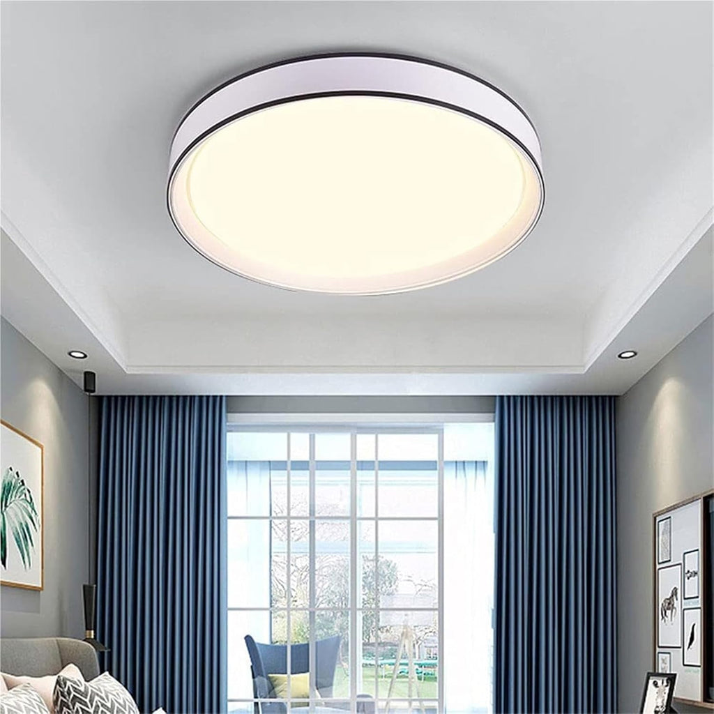 Modern Simple LED Ceiling Light, Dimmable Wrought Iron Ceiling Lamp for Bedroom Living Room Dining Room Lighting Fixtures(White)