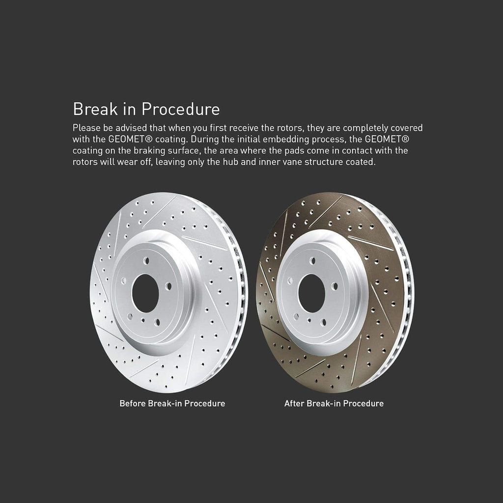 R1 Concepts Front Brake Kit Fits 2006-2008 Jaguar S-Type; 2006-2009 Jaguar Super, XJR; 2009-2015 Jaguar XF; 2010-2019 Jaguar XJ| Ceramic Brake Pads and Drilled Slotted Brake Rotors| 14.0' Front