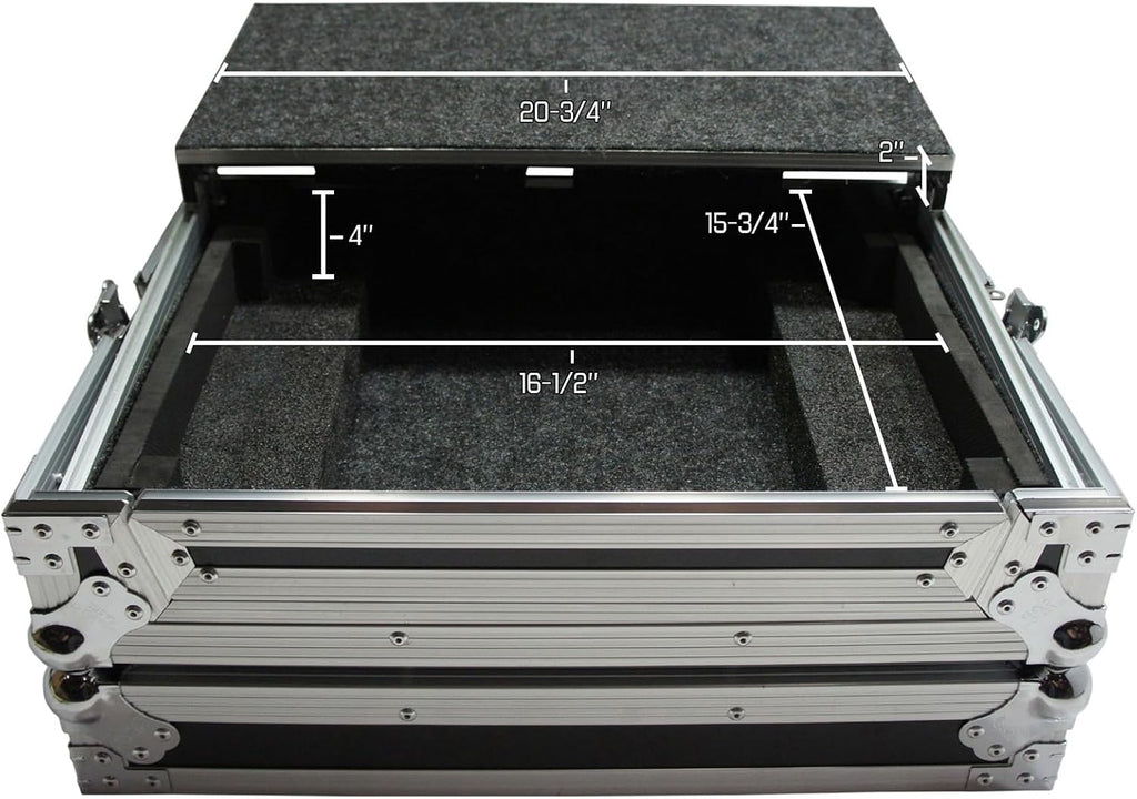 Harmony Audio HCDNMC6000LT Flight Glide Laptop Stand DJ Case Compatible with Denon DN-MC3000 New