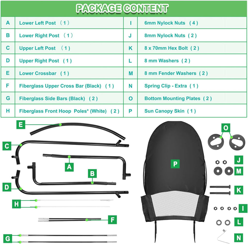LP68122 LP51702 Riding Lawn Mower Sun Canopy Fits for John Deere 100/D100/E100/L100/LA100/S100/S200 Series Lawn Tractors