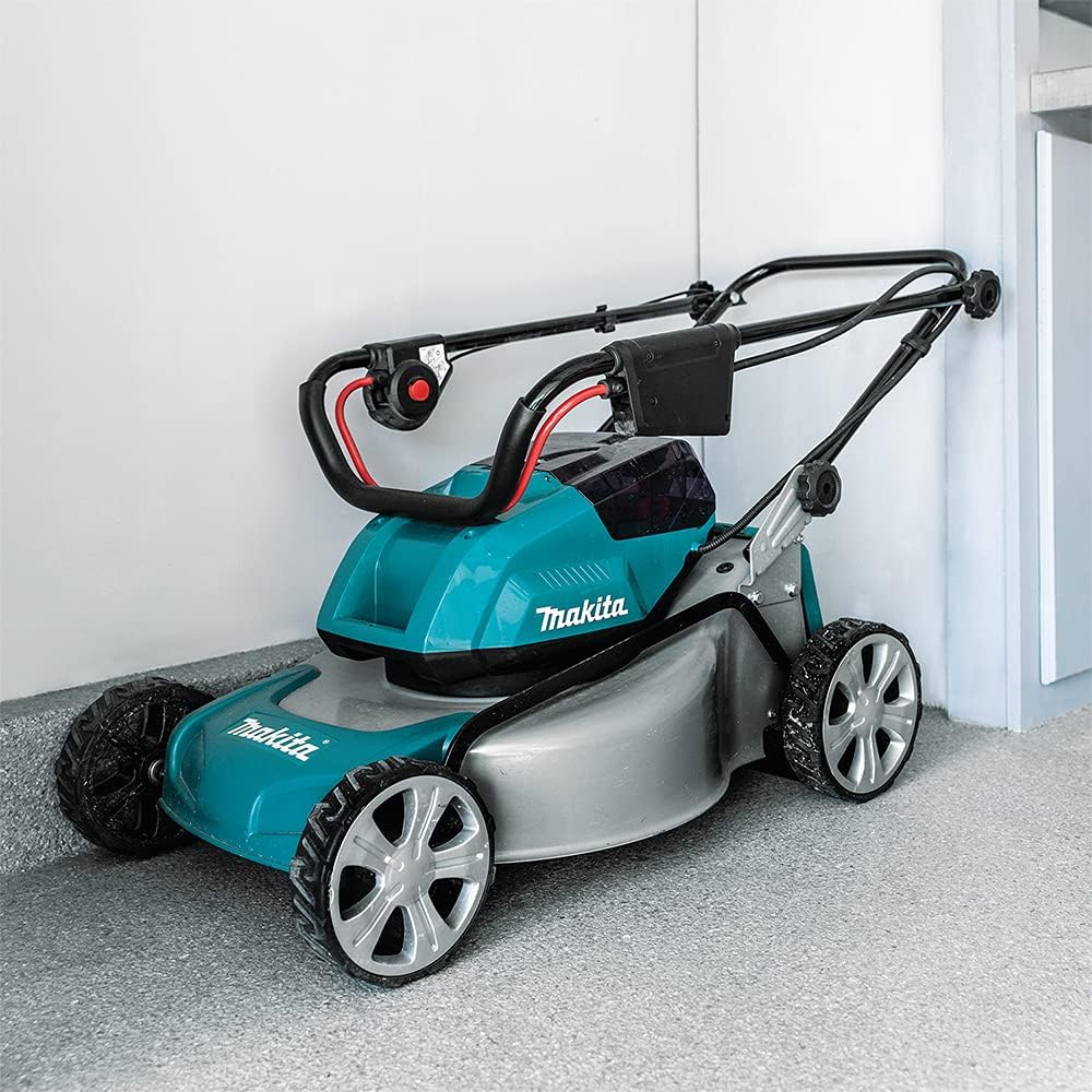 Makita DLM460Z Twin 18V (36V) Li-ion LXT Brushless Lawn Mower - Batteries and Charger Not Included, Blue