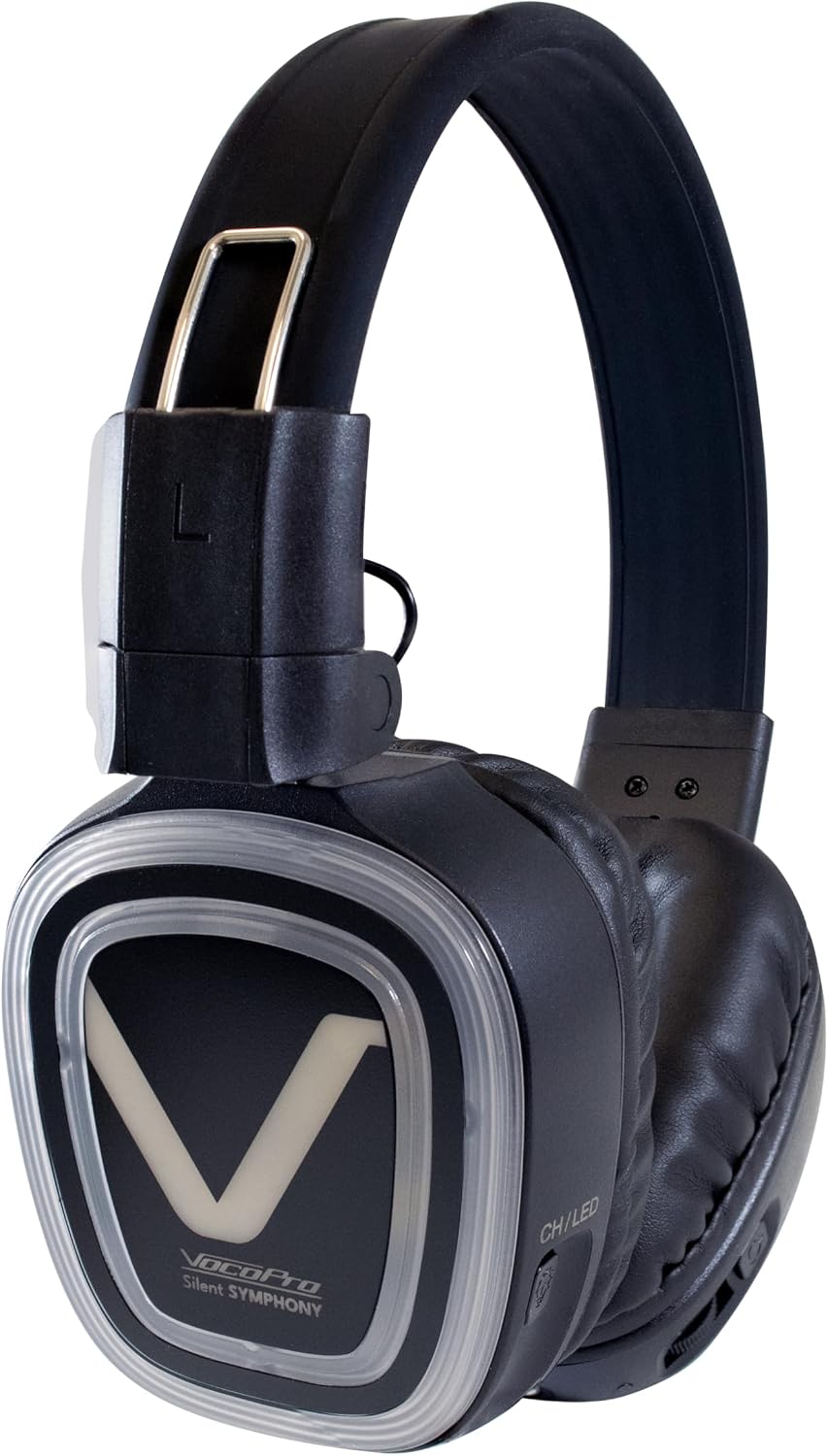 VocoPro SILENT-DISCO-PRO-210 PRO Long-Range Silent Disco/Event Package with Two Transmitters and Ten Headphone Over Ear Receivers