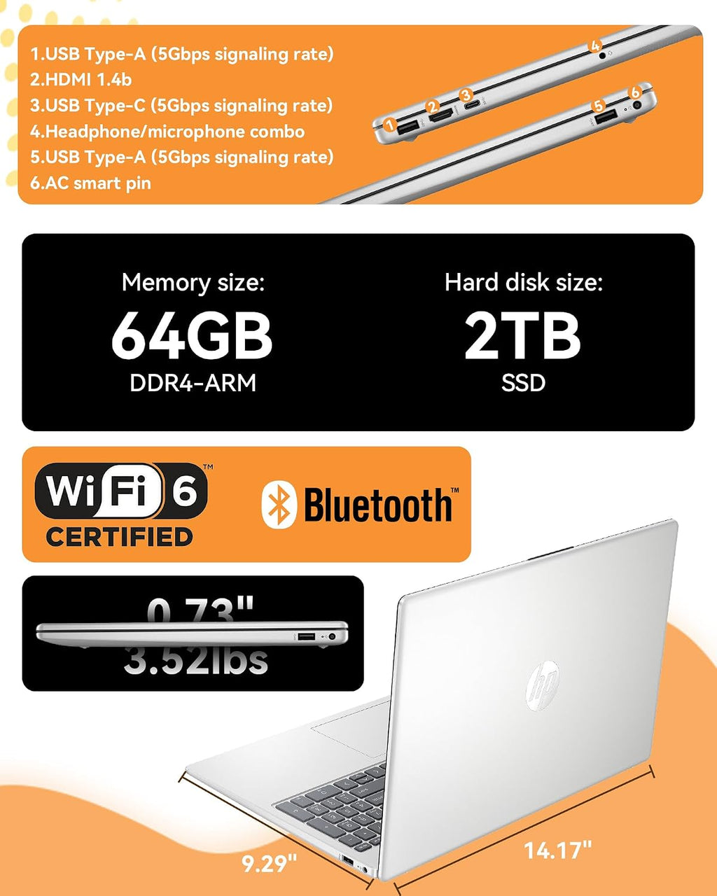 HP 2025 Updated 15.6 inch Touchscreen Business laptops, Powerful AMD Ryzen 7 7730U (8 cores), Copilot Key, Wi-Fi 6, Numeric Keyboard, Windows 11 Pro, SXK Accessories (64GB RAM, 2TB SSD)