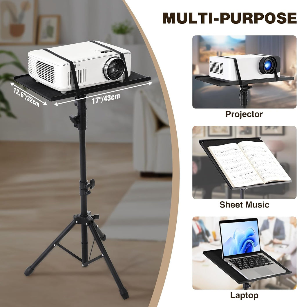 2-in-1 Mobile DJ Workstation, Portable DJ Facade Booth with Scrims & Carry Bag + Height Adjustable DJ Laptop Stand with 2 Cooling Fans for Controller, Mixer, MacBook, PC, For Gigs, Weddings