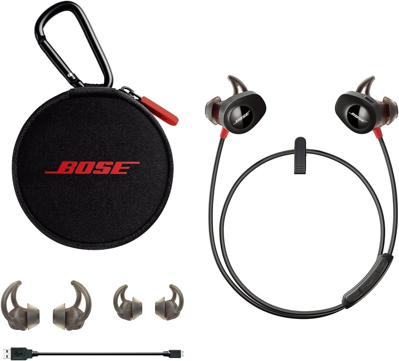 Bose SoundSport Pulse Wireless Headphones, Power Red (With Heartrate Monitor) (Renewed)