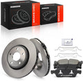 A-Premium 12.99 in (330 mm) Front Vented Disc Brake Rotors + Ceramic Pads Kit Compatible with Select Dodge and Jeep Models - Durango 2011-2020, Grand Cherokee 2011-2018, 6-PC Set