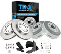 TRQ Front and Rear Brake Pad & Rotor,Shoe & Drum Kit Semi-Metallic Compatible with 2009-2013 Chevrolet Silverado 1500 GMC Sierra 1500