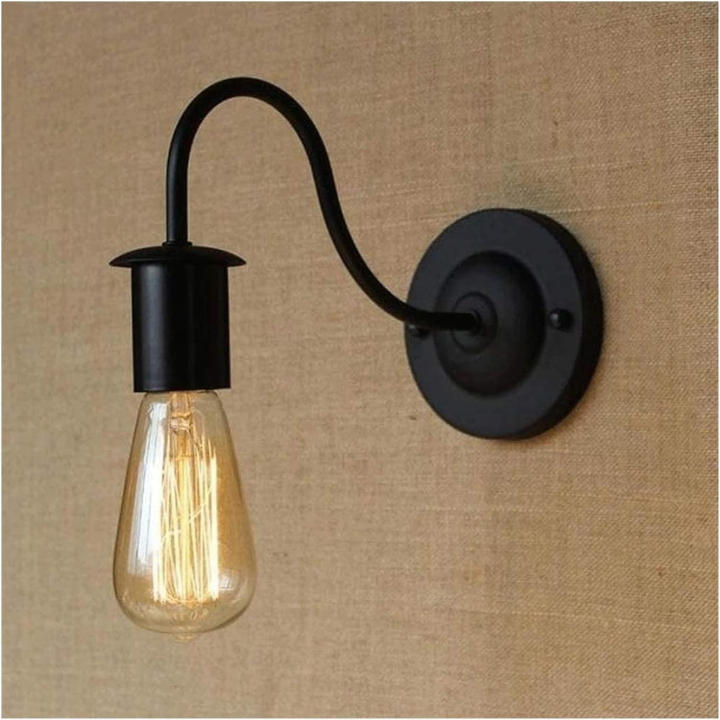Black Retro Wall Sconce Lamp Holder Wrought Iron Indoor Lantern Mount Lighting Fixture,Chandelier