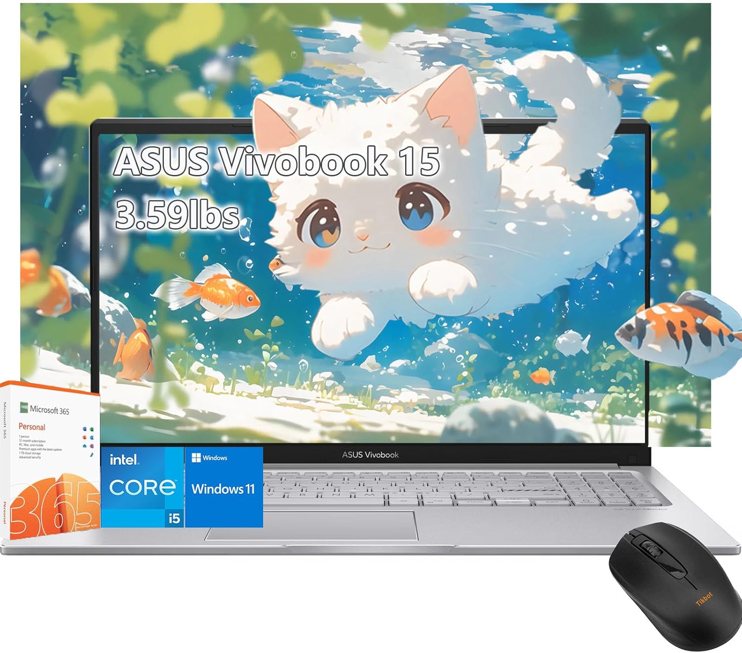 ASUS Vivobook 15inch Laptop - Intel Core i5 120U Beat AMD Ryzen 7 4800U - 16GB RAM -1TB SSD -15.6 FHD Display- Windows 11 Office365 Included -Computadora Portátil - College Students School