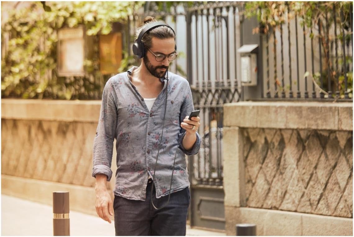 Sony h.ear on Premium Hi-Res Stereo Headphones (wired), Charcoal Black