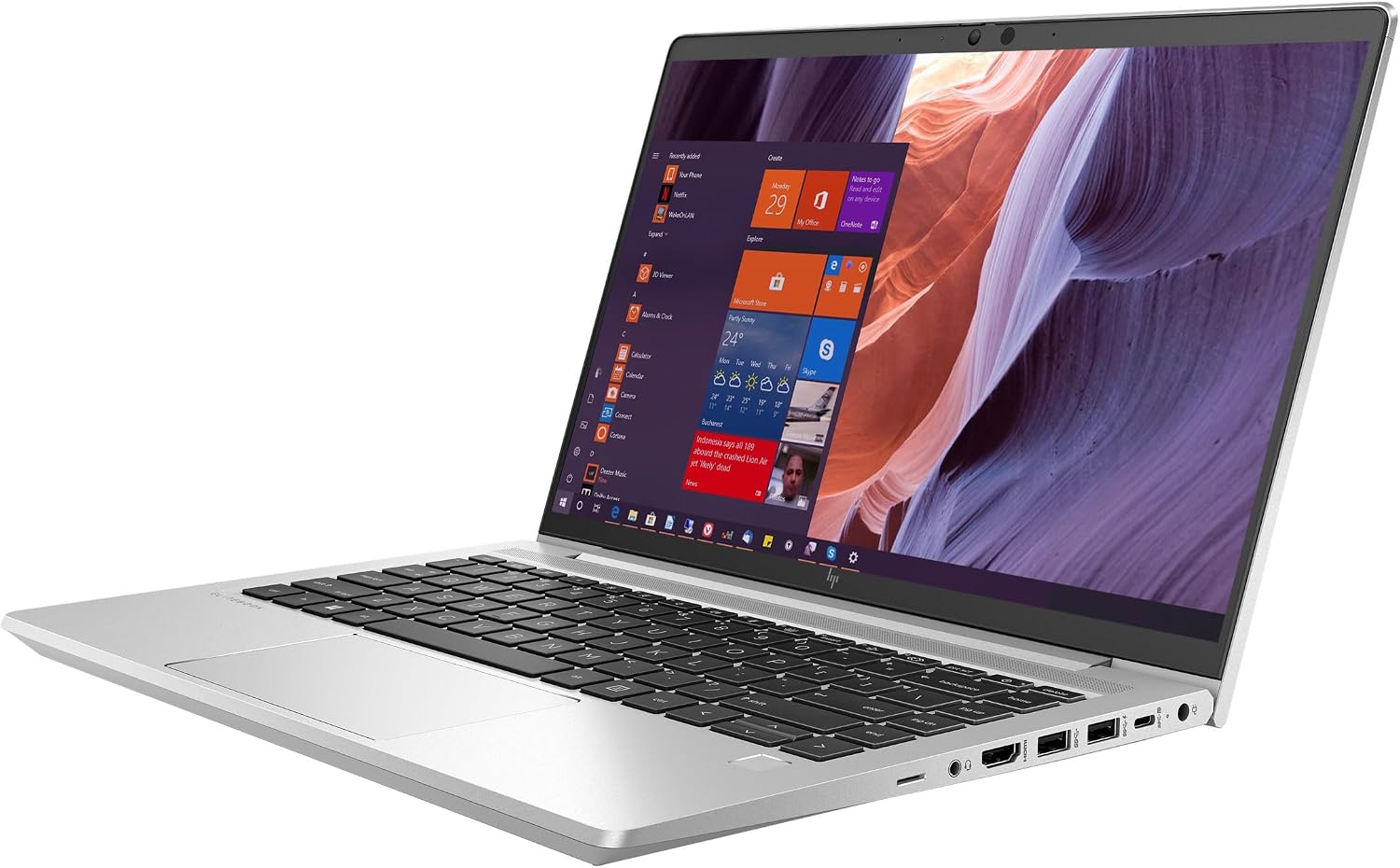 HP EliteBook 645 G9 14' FHD Laptop Computer, AMD Ryzen 5 PRO 5675U Hexa-core, 16 GB RAM, 256 GB SSD, Fingerprint Reader, Backlit Keyboard, HDMI, Windows 11 Pro (Renewed)