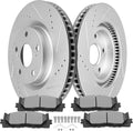 SCITOO Brake Kit Front Brake Rotors and Ceramic Brake Pads fit for 2013-2018 for Lexus ES300h,2007-2018 for Lexus ES350,2008-2018 for Toyota Avalon,2007-2017 for Toyota Camry