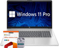 HP 17.3' Business Laptop Computer, Windows 11 Pro 17 Inch Laptop 32GB RAM 2TB SSD, Intel Core i3-N305 8-Core, Microsoft Office Lifetime Suite, Numeric Keypad, SageNova Earphones, Natural Silver