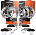 A-Premium Front & Rear Vented Disc Brake Rotors + Ceramic Pads Kit Compatible with Select Ford Models - For F-250 Super Duty/F-350 Super Duty 2005 2006 2007, 12-PC Set
