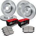R1 Concepts Front and Rear Brake Kit Fits 2015-2016 Chrysler 200| Optimum Oep Brake Pads and Blank Brake Rotors| 12.0' Front & 10.9' Rear
